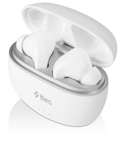 Ασύρματα ακουστικά ttec - AirBeat Pro, TWS, ANC, λευκά  - 3