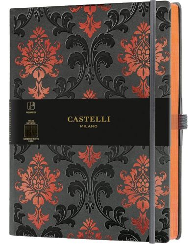Σημειωματάριο Castelli Copper & Gold - Baroque Copper, 19 x 25 cm, με γραμμές - 1