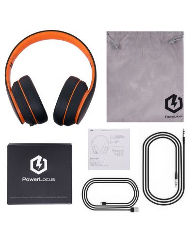 Ασύρματα ακουστικά PowerLocus - P6, πορτοκαλί - 6