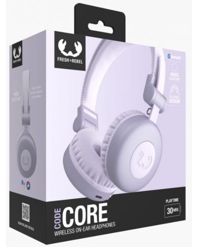 Ασύρματα ακουστικά με μικρόφωνο Fresh N Rebel - Code Core, Dreamy Lilac - 6