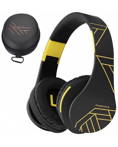 Ασύρματα ακουστικά PowerLocus - P2, μαύρα/κίτρινα - 5