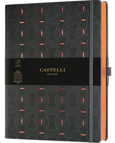 Σημειωματάριο Castelli Copper & Gold - Rice Grain Copper, 19 x 25 cm, με γραμμές - 1