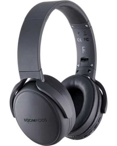 Ασύρματα ακουστικά με μικρόφωνο Boompods - Headpods Pro, μαύρα - 1