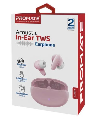 Ασύρματα ακουστικά ProMate - Lush Acoustic, TWS, ροζ/μπλε - 3