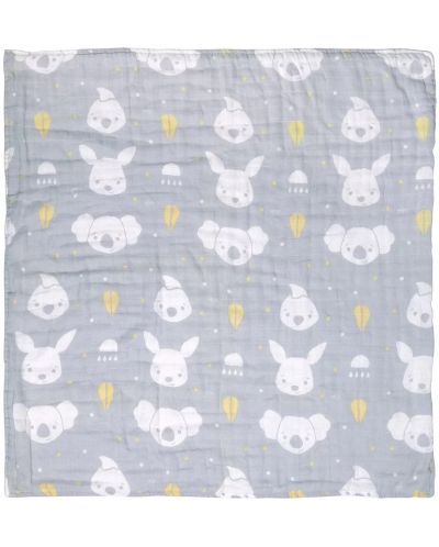 Βρεφική κουβέρτα μουσελίνας Playgro - Fauna Friends, 70 х 70 cm - 1