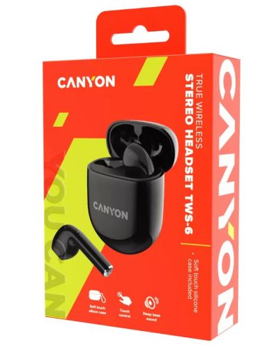 Ασύρματα ακουστικά Canyon - TWS-6, μαύρα - 5