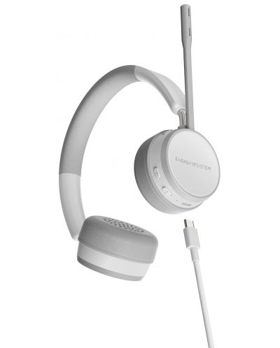 Ασύρματα ακουστικά με μικρόφωνο Energy Sistem - Office 6, λευκό/γκρι - 4