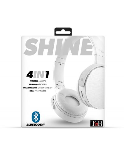 Ασύρματα ακουστικά με μικρόφωνο TNB - Shine 2, άσπρα - 4