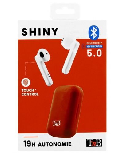 Ασύρματα ακουστικά με μικρόφωνο TNB - Shiny, TWS, κόκκινα/άσπρα - 3