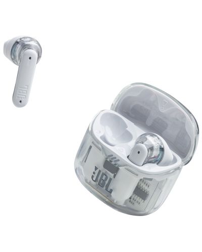 Ασύρματα ακουστικά JBL - Tune Flex Ghost Edition, TWS, ANC, λευκά  - 2