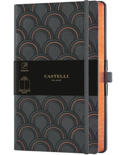Σημειωματάριο Castelli Copper & Gold - Art Deco Copper, 13 x 21 cm, λευκά φύλλα - 1