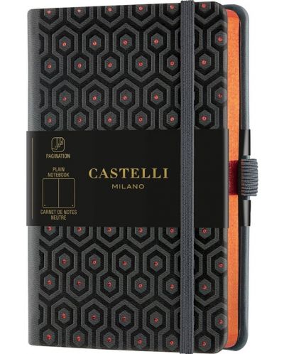 Σημειωματάριο Castelli Copper & Gold - Honeycomb Copper, 9 x 14 cm, λευκά φύλλα - 1