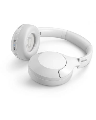 Ασύρματα ακουστικά Philips - TAH8506WT/00, ANC, άσπρα - 5