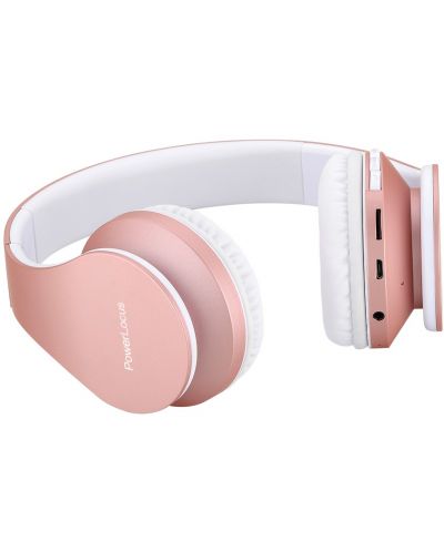 Ασύρματα ακουστικά PowerLocus - P1, ροζ/χρυσό - 4