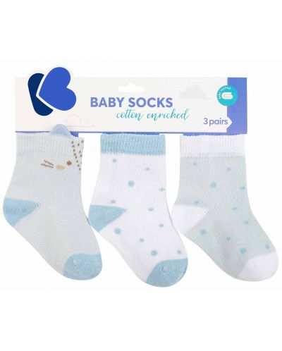 Βρεφικές κάλτσες με τρισδιάστατα αυτιά KikkaBoo -  Little Fox,6-12 μηνών, 3 ζευγάρια - 1