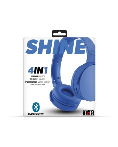 Ασύρματα ακουστικά με μικρόφωνο TNB - Shine 2, μπλε - 4