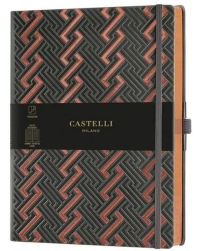 Σημειωματάριο Castelli Copper & Gold - Roman Copper, 19 x 25 cm, με γραμμές - 1