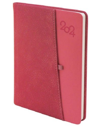 Σημειωματάριο Spree Canberra - Με τσέπη για GSM και στυλό, 168 φύλλα, κόκκινο, 2024 - 1
