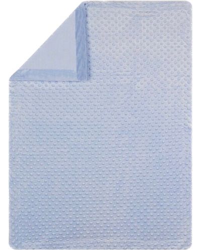 Βρεφική κουβέρτα Interbaby - Coral Fleece, μπλε, 80 х 110 cm - 3