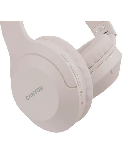 Ασύρματα ακουστικά με μικρόφωνο Canyon - BTHS-3, μπεζ - 3