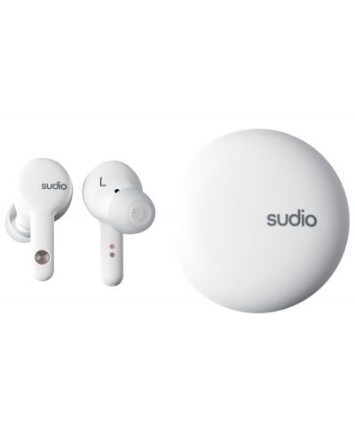Ασύρματα ακουστικά Sudio - A2, TWS, ANC, λευκά - 1