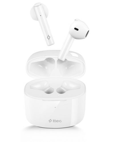 Ασύρματα ακουστικά  ttec - AirBeat Lite 2, TWS, λευκό - 1