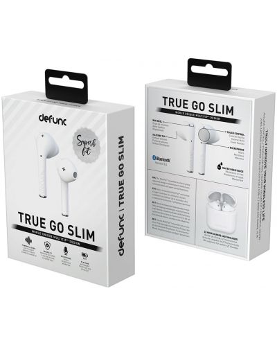 Ασύρματα ακουστικά Defunc - TRUE GO Slim, TWS, λευκά - 7