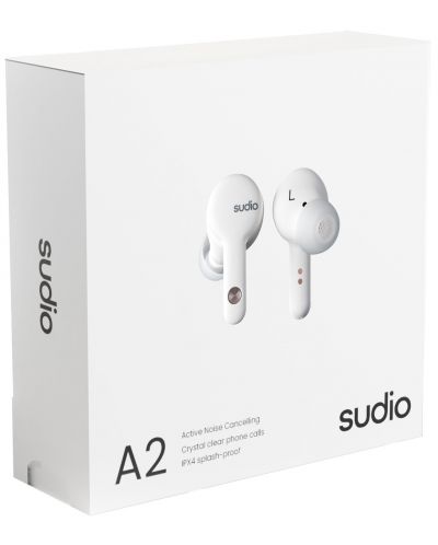 Ασύρματα ακουστικά Sudio - A2, TWS, ANC, λευκά - 7