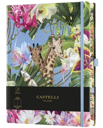 Σημειωματάριο Castelli Eden - Giraffe, 13 x 21 cm, λευκά φύλλα - 1