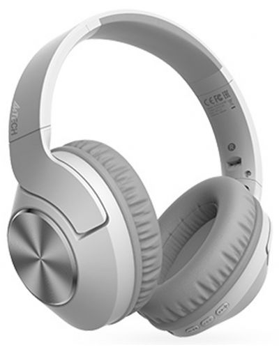 Ασύρματα ακουστικά με μικρόφωνο A4tech - BH300, λευκό/γκρι - 1