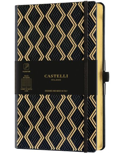 Σημειωματάριο Castelli Copper & Gold - Greek Gold, 13 x 21 cm, λευκά φύλλα - 1