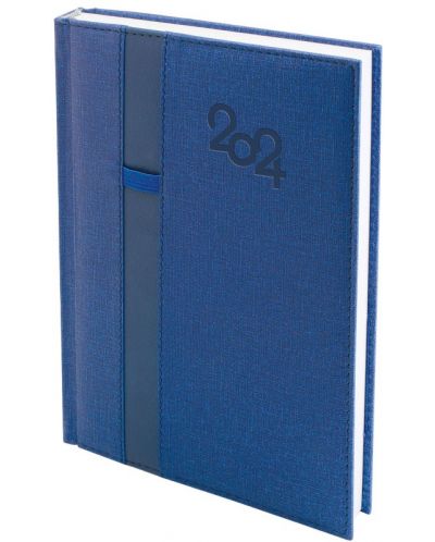 Σημειωματάριο Spree Denim - Με λάστιχο για στυλό, 168 φύλλα, μπλε, 2024 - 1