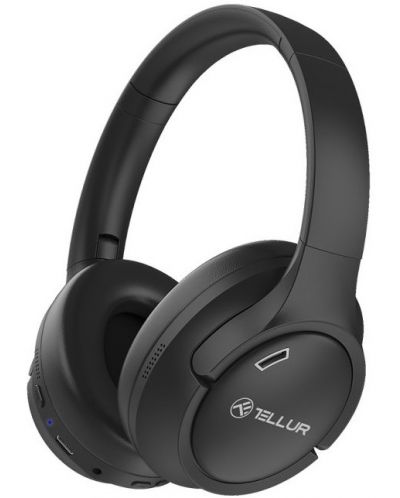 Ασύρματα ακουστικά με μικρόφωνο Tellur - Vibe, ANC, μαύρα - 1