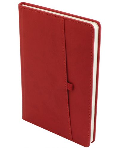 Σημειωματάριο Spree - Με τσέπη για GSM και στυλό, 112 φύλλα, κόκκινο - 1