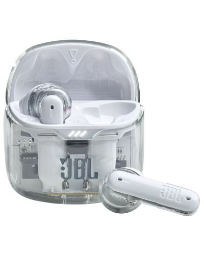 Ασύρματα ακουστικά JBL - Tune Flex Ghost Edition, TWS, ANC, λευκά  - 1