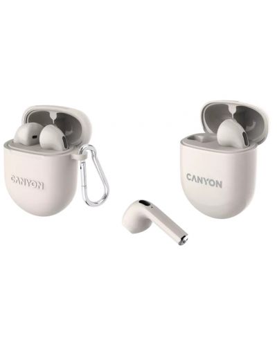 Ασύρματα ακουστικά Canyon - TWS-6, μπεζ - 3
