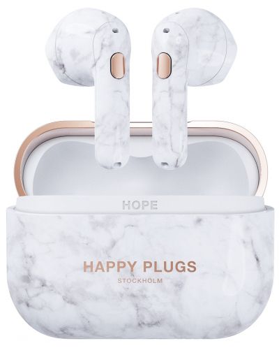 Ασύρματα ακουστικά Happy Plugs - Hope, TWS, White Marble - 1