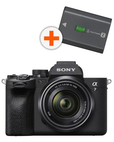 Mirrorless Φωτογραφική Μηχανή  Sony - Alpha A7 IV, 33MPx, 28-70mm, f/3.5-5.6 + μπαταρία Sony NP- FZ100 - 1