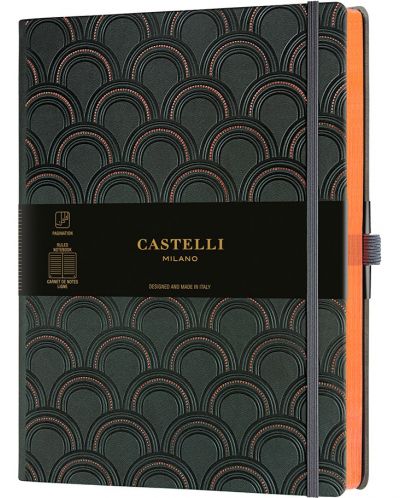 Σημειωματάριο Castelli Copper & Gold - Art Deco Copper, 19 x 25 cm, με επένδυση - 1