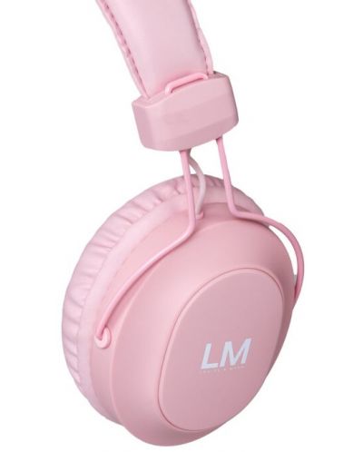 Ασύρματα ακουστικά με μικρόφωνο  PowerLocus - Louise&Mann 5, ροζ - 3