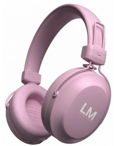 Ασύρματα ακουστικά με μικρόφωνο  PowerLocus - Louise&Mann 5, ροζ - 1