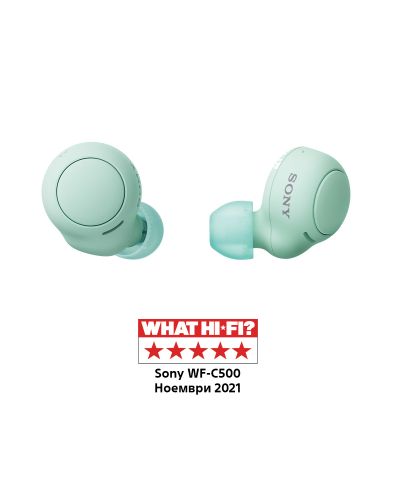 Ασύρματα ακουστικά Sony - WF-C500, TWS, πράσινα - 1