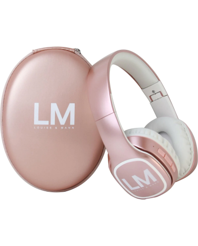 Ασύρματα ακουστικά PowerLocus - Louise&Mann Symphony,ροζ/λευκό - 4