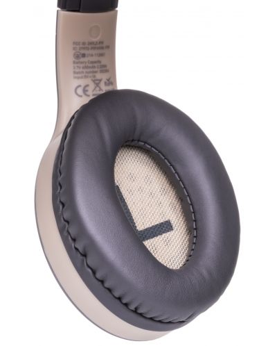 Ασύρματα ακουστικά με μικρόφωνο PowerLocus - P19, γκρι/λρυκό - 2