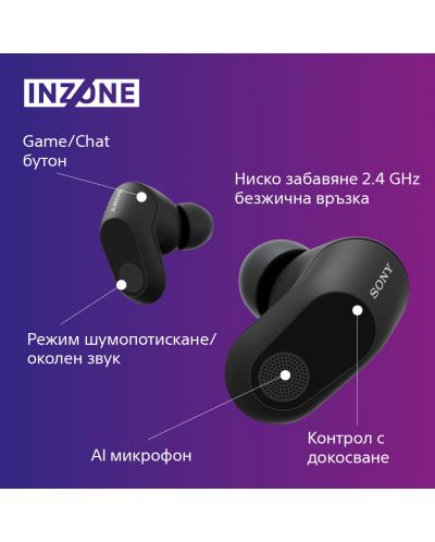 Ασύρματα ακουστικά Sony - Inzone Buds, TWS, ANC, μαύρο - 7