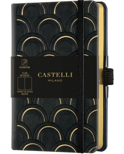 Σημειωματάριο Castelli Copper & Gold - Art Deco Gold, 9 x 14 cm, λευκά φύλλα - 1