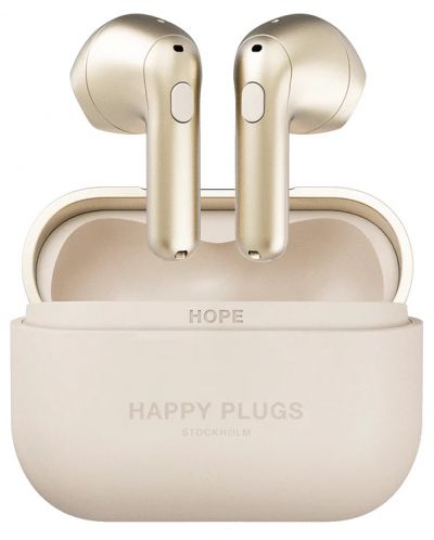 Ασύρματα ακουστικά Happy Plugs - Hope, TWS, χρυσαφένιο - 1