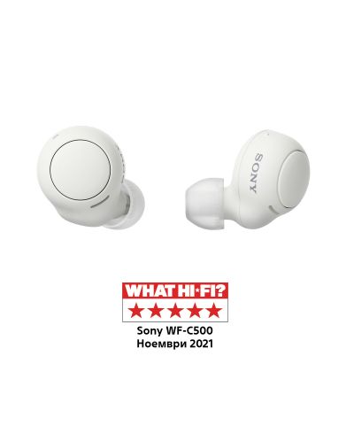 Ασύρματα ακουστικά Sony - WF-C500, TWS, άσπρα - 1