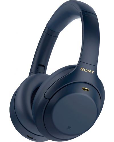 Ασύρματα ακουστικά Sony - WH-1000XM4, ANC, μπλε - 1