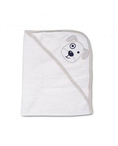 Βρεφική πετσέτα με κουκούλα  Cangaroo - 90 х 70 cm, γκρί - 1